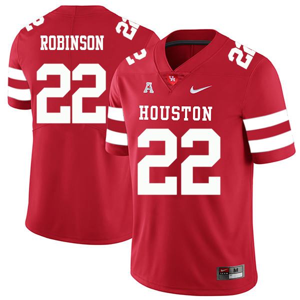 Austin Robinson Houston Cougars Men's Jersey - #22 NCAA Red Stitched Authentic