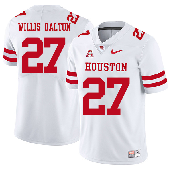 Amaud Willis-Dalton Houston Cougars Men's Jersey - #27 NCAA White Stitched Authentic