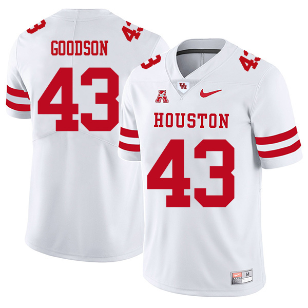 Dekalen Goodson Houston Cougars Men's Jersey - #43 NCAA White Stitched Authentic