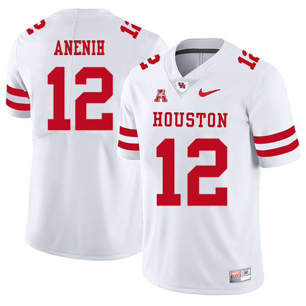 David Anenih Houston Cougars Men's Jersey - #12 NCAA White Stitched Authentic