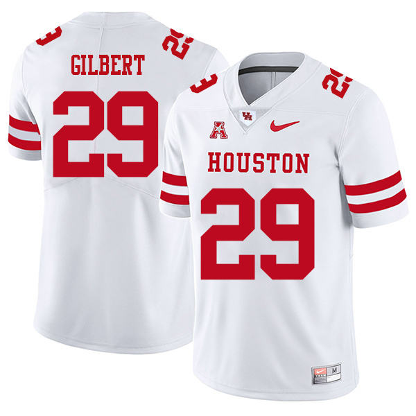 Darius Gilbert Houston Cougars Men's Jersey - #29 NCAA White Stitched Authentic