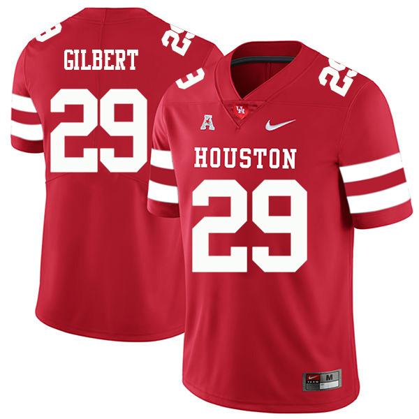 Darius Gilbert Houston Cougars Men's Jersey - #29 NCAA Red Stitched Authentic