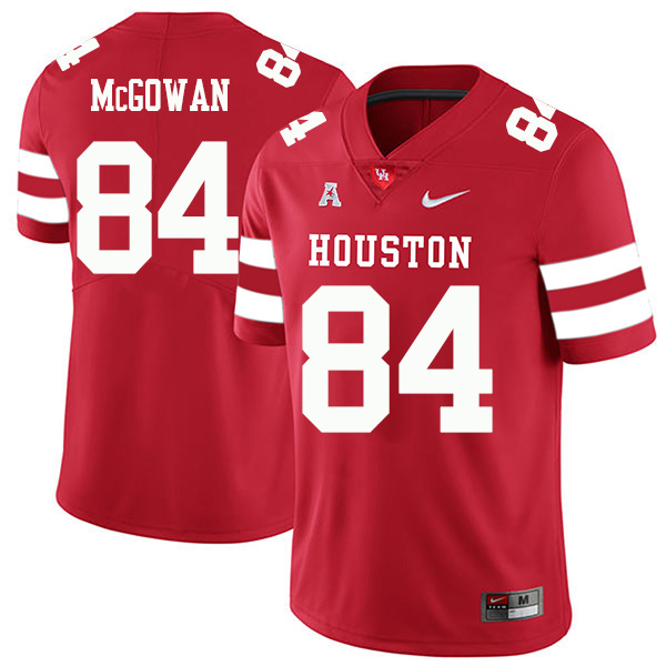 Cole McGowan Houston Cougars Men's Jersey - #84 NCAA Red Stitched Authentic