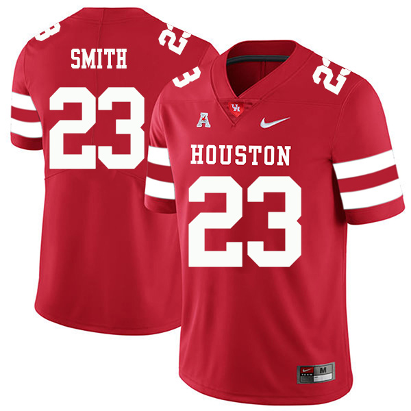 Chandler Smith Houston Cougars Men's Jersey - #23 NCAA Red Stitched Authentic