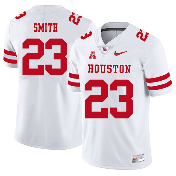 Chandler Smith Houston Cougars Men's Jersey - #23 NCAA White Stitched Authentic