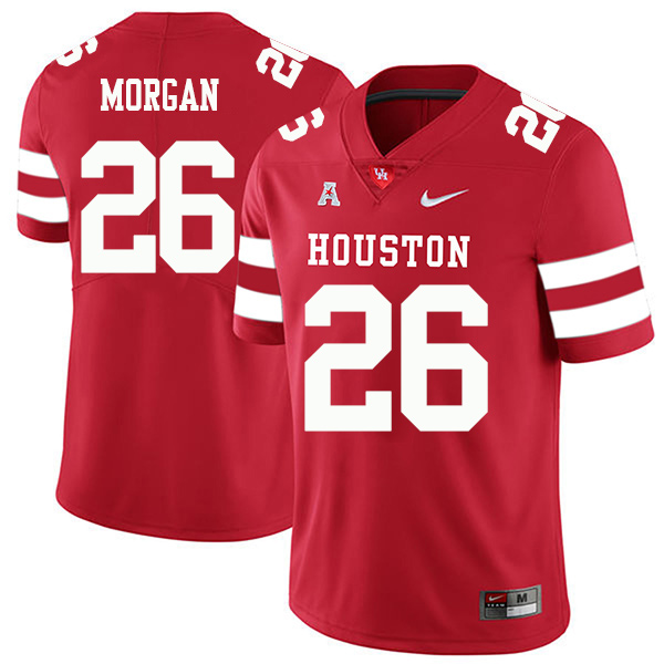 Ja'Kori Morgan Houston Cougars Men's Jersey - #26 NCAA Red Stitched Authentic