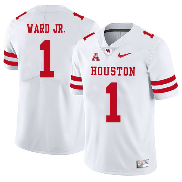 Greg Ward Jr. Houston Cougars Men's Jersey - #1 NCAA White Stitched Authentic