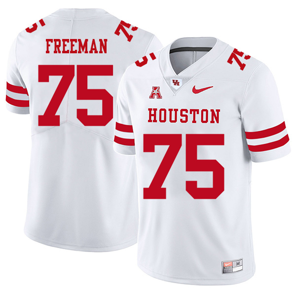 Jack Freeman Houston Cougars Men's Jersey - #75 NCAA White Stitched Authentic