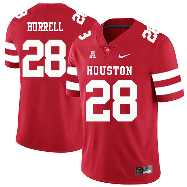 Josh Burrell Houston Cougars Men's Jersey - #28 NCAA Red Stitched Authentic