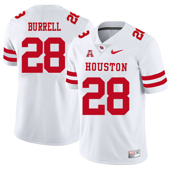 Josh Burrell Houston Cougars Men's Jersey - #28 NCAA White Stitched Authentic