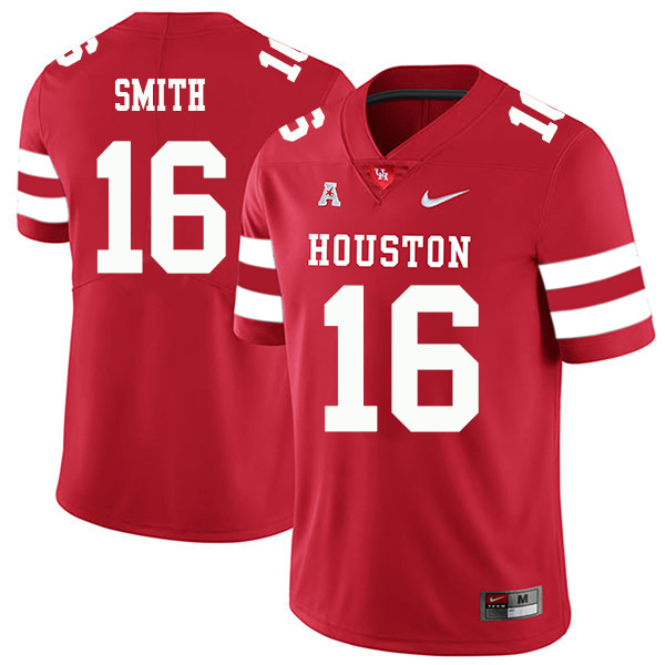 Ka'Darian Smith Houston Cougars Men's Jersey - #16 NCAA Red Stitched Authentic