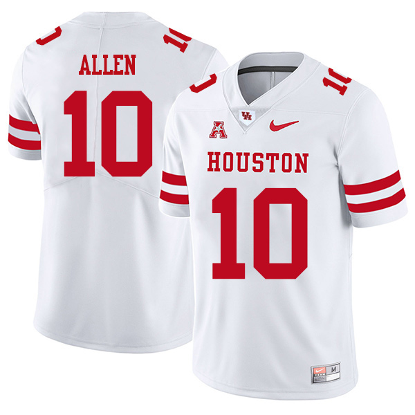 Kyle Allen Houston Cougars Men's Jersey - #10 NCAA White Stitched Authentic