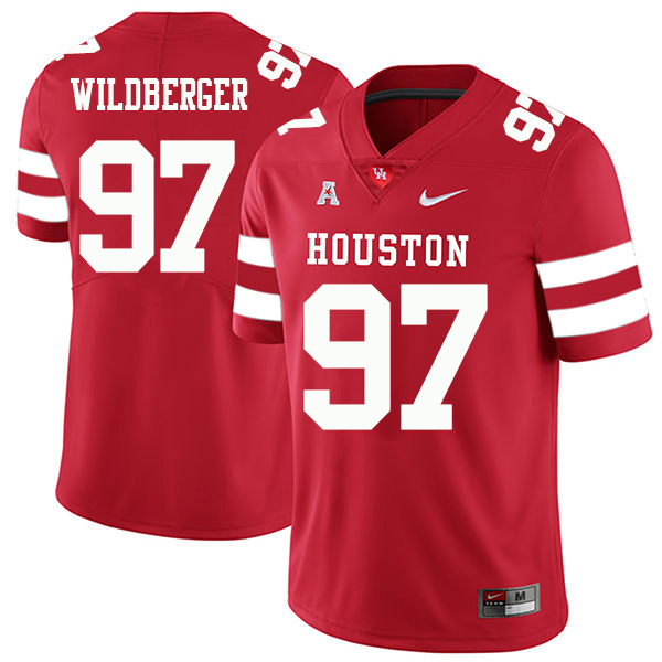 Nick Wildberger Houston Cougars Men's Jersey - #97 NCAA Red Stitched Authentic