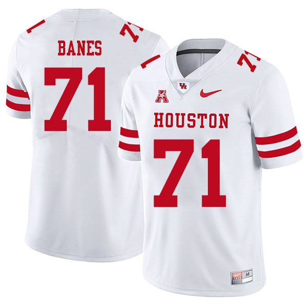 Max Banes Houston Cougars Men's Jersey - #71 NCAA White Stitched Authentic