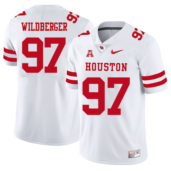 Nick Wildberger Houston Cougars Men's Jersey - #97 NCAA White Stitched Authentic