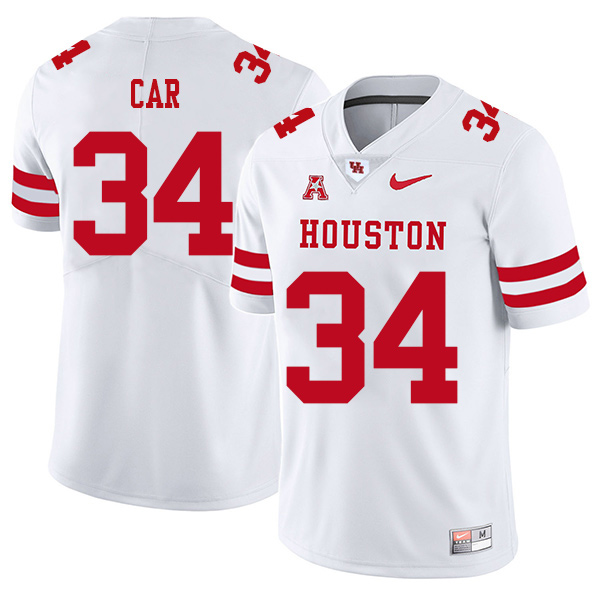 Mulbah Car Houston Cougars Men's Jersey - #34 NCAA White Stitched Authentic