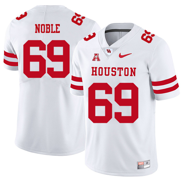 Will Noble Houston Cougars Men's Jersey - #69 NCAA White Stitched Authentic