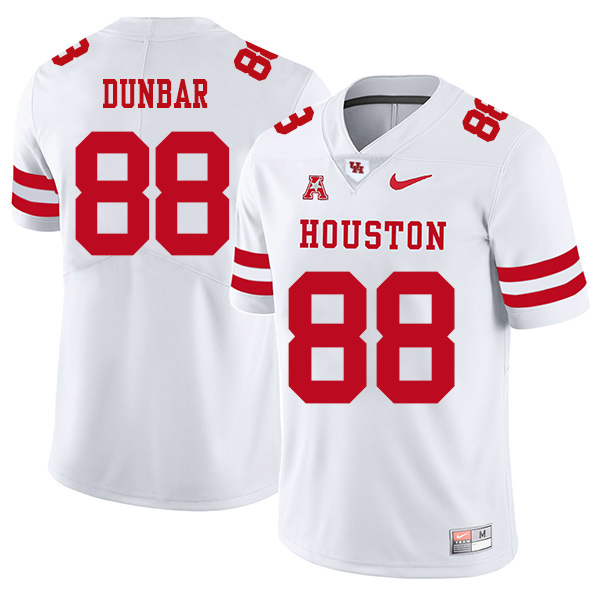 Steven Dunbar Houston Cougars Men's Jersey - #88 NCAA White Stitched Authentic