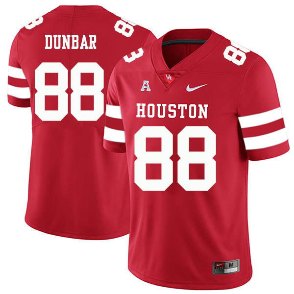 Steven Dunbar Houston Cougars Men's Jersey - #88 NCAA Red Stitched Authentic