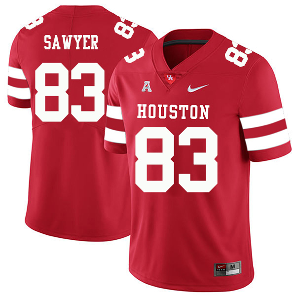 Peyton Sawyer Houston Cougars Men's Jersey - #83 NCAA Red Stitched Authentic