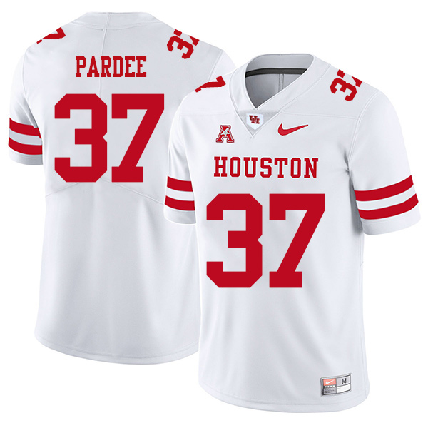 Payton Pardee Houston Cougars Men's Jersey - #37 NCAA White Stitched Authentic