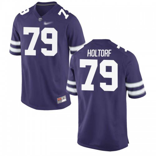 Adam Holtorf Kansas State Wildcats Men's Jersey - #79 NCAA Purple Game
