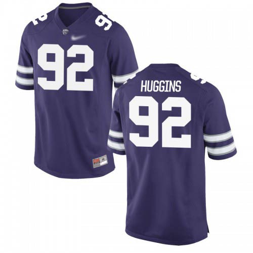Eli Huggins Kansas State Wildcats Men's Jersey - #92 NCAA Purple Game