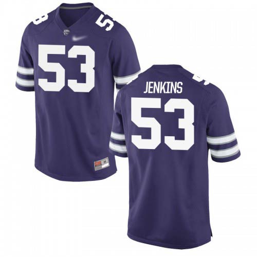 Jacob Jenkins Kansas State Wildcats Men's Jersey - #53 NCAA Purple Game