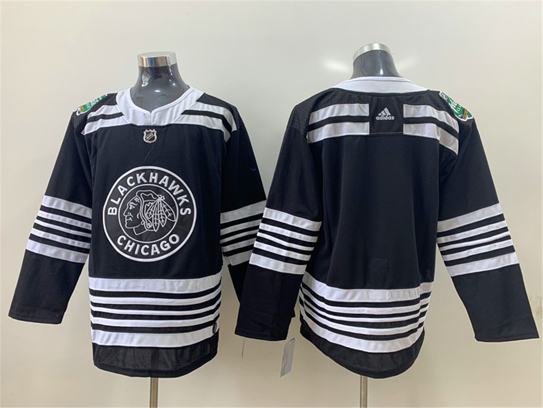 Mens Chicago Blackhawks Blank Adidas 2019 NHL Winter Classic Jersey
