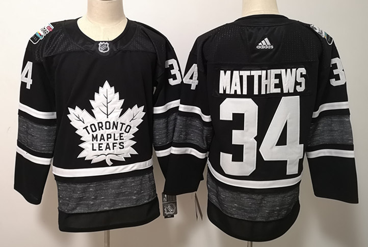 Mens Toronto Maple Leafs #34 Auston Matthews adidas Black 2019 NHL All-Star Game Jersey