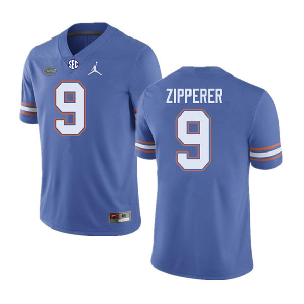 Mens Florida Gators #9 Keon Zipperer Royal Jordan Brand College Football Game Jersey