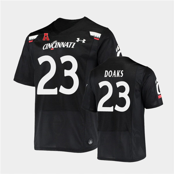 Mens Cincinnati Bearcats #23 Gerrid Doaks Under Armour Black College Football Game Jersey