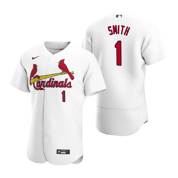 Mens St. Louis Cardinals Retired Player #1 Ozzie Smith Nike White Home Flex Base Player Jersey