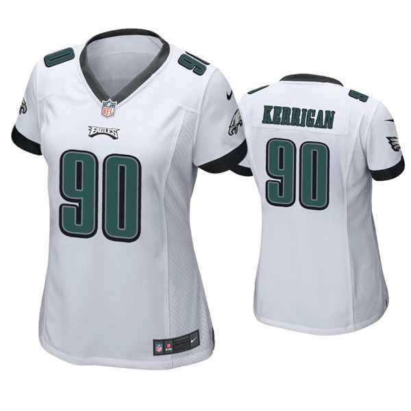 Womens Philadelphia Eagles #90 Ryan Kerriga Nike White Limited Jersey