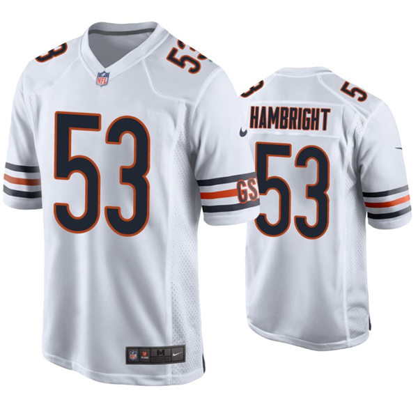 Mens Chicago Bears #53 Arlington Hambright Nike White Vapor Untouchable Limited Jersey