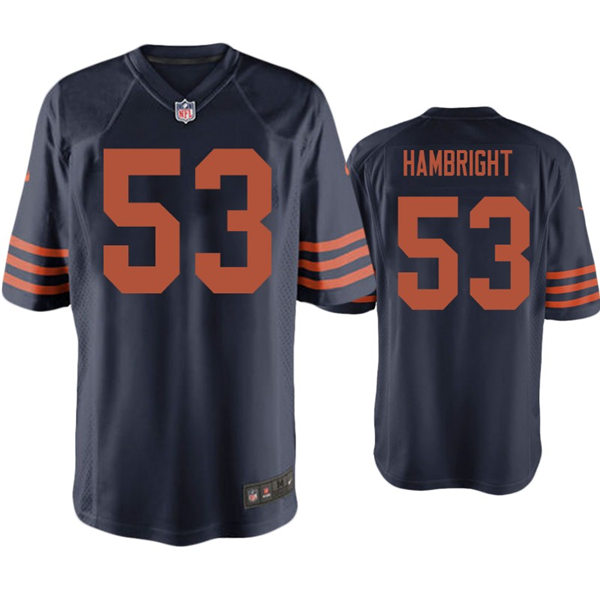 Mens Chicago Bears #53 Arlington Hambright Nike Navy Orange Vapor Untouchable Limited Jersey
