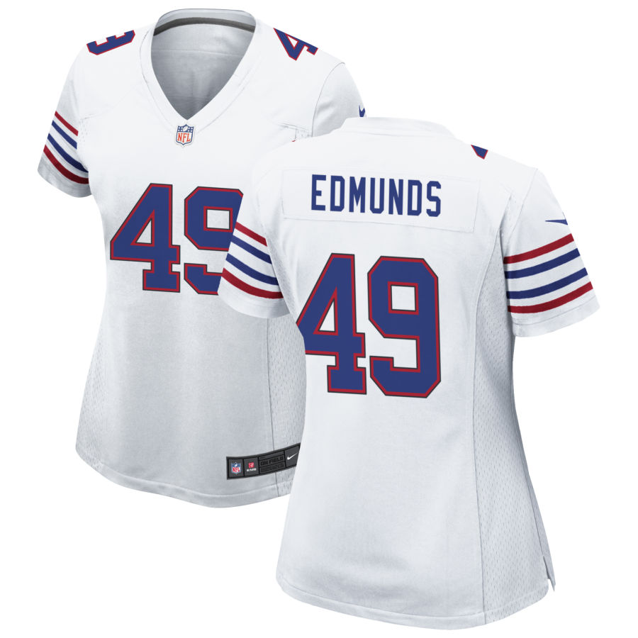 Womens Buffalo Bills #49 Tremaine Edmunds Nike White Alternate Limited Jersey