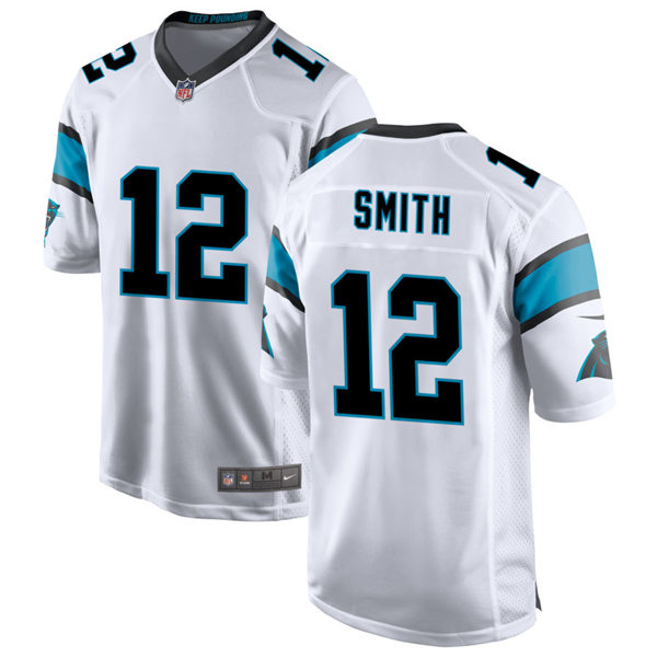 Mens Carolina Panthers #12 Shi Smith  Nike White Vapor Untouchable Limited Jersey