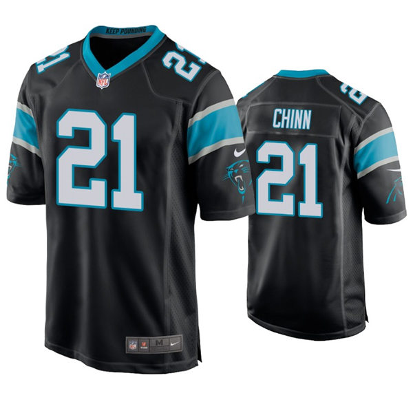 Mens Carolina Panthers #21 Jeremy Chinn Nike Black Vapor Untouchable Limited Jersey