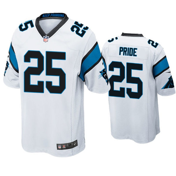 Mens Carolina Panthers #25 Troy Pride Jr. Nike White Vapor Untouchable Limited Jersey