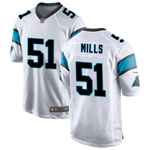 Mens Carolina Panthers Retired Player #51 Sam Mills Nike White Vapor Untouchable Limited Jersey