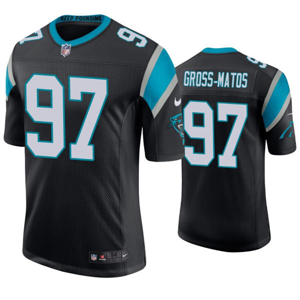 Mens Carolina Panthers #97 Yetur Gross-Matos Nike Black Vapor Untouchable Limited Jersey