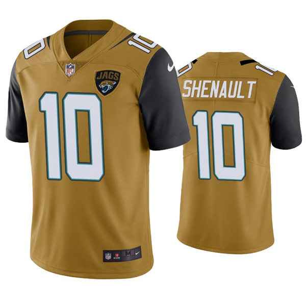 Mens Jacksonville Jaguars #10 Laviska Shenault Jr. Nike Bold Gold Color Rush Limited Jersey