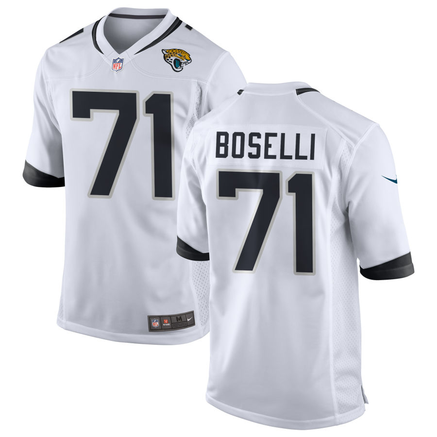 Mens Jacksonville Jaguars Retired Player #71 Tony Boselli Nike White Vapor Untouchable Limited Jersey