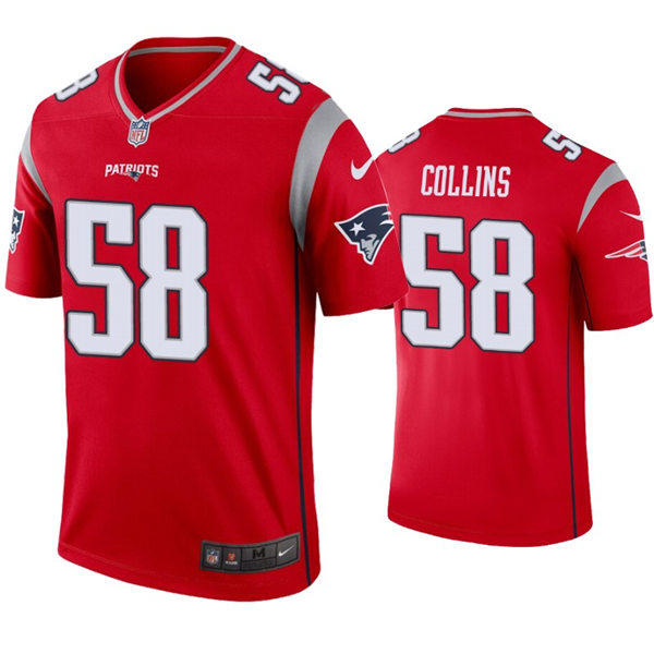 Mens New England Patriots #58 Jamie Collins Nike Red Inverted Legend Jersey