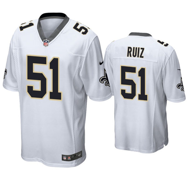 Youth New Orleans Saints #51 Cesar Ruiz Nike White Limited Jersey 