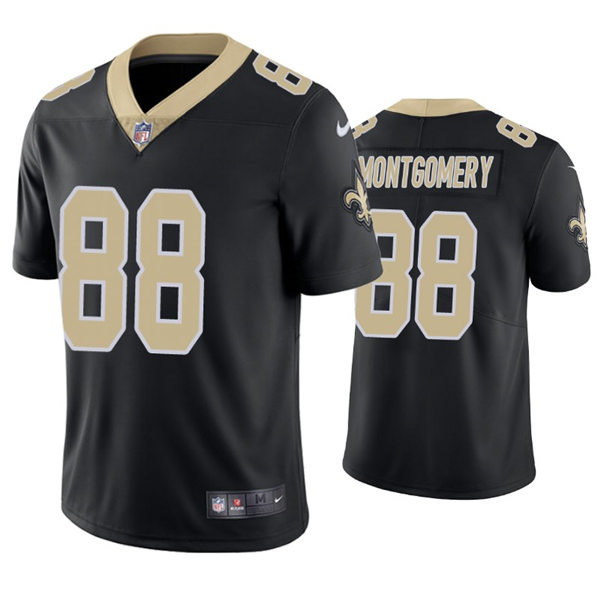 Mens New Orleans Saints #88 Ty Montgomery Nike Black Vapor Untouchable Limited Jersey