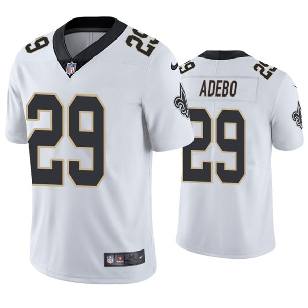 Mens New Orleans Saints #29 Paulson Adebo Nike White Vapor Untouchable Limited Jersey 