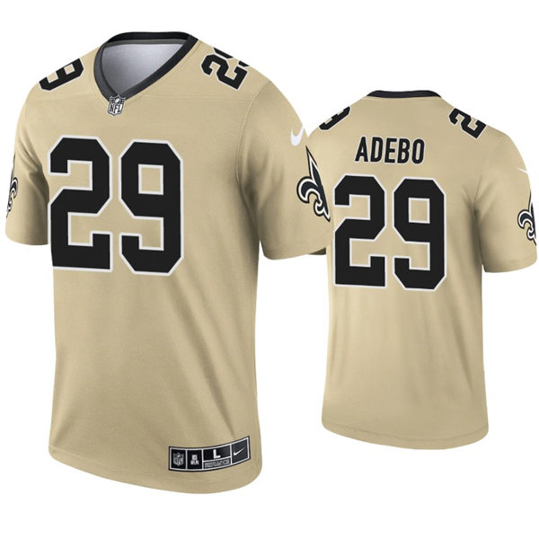 Mens New Orleans Saints #29 Paulson Adebo Nike Gold Inverted Legend Jersey