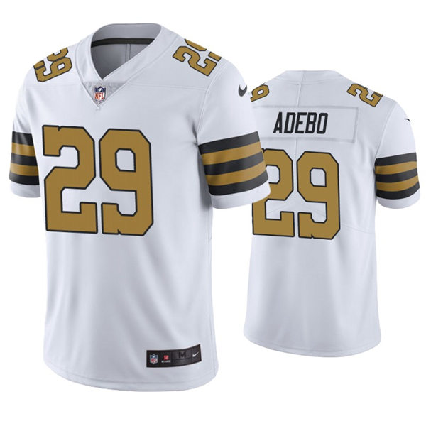 Mens New Orleans Saints #29 Paulson Adebo Nike White Color Rush Legend Player Jersey